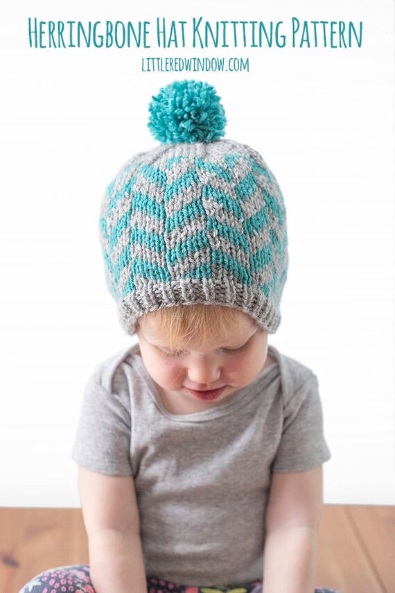 herringbone knit hat