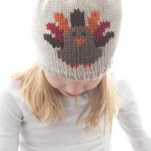 Thanksgiving Turkey Hat KNITTING PATTERN / Duplicate Stitch Knitting Pattern / Turkey Pattern / Thanksgiving Knitting Pattern image 4