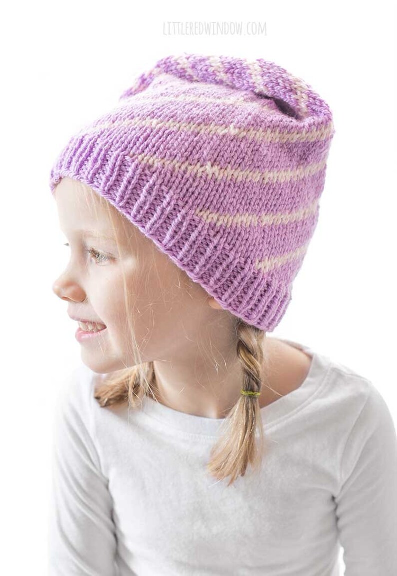 Twist Stocking Cap KNITTING PATTERN / Stocking Cap Pattern / Pom Pom ...