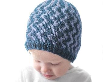 Wavy Lines Hat KNITTING PATTERN / PDF Download