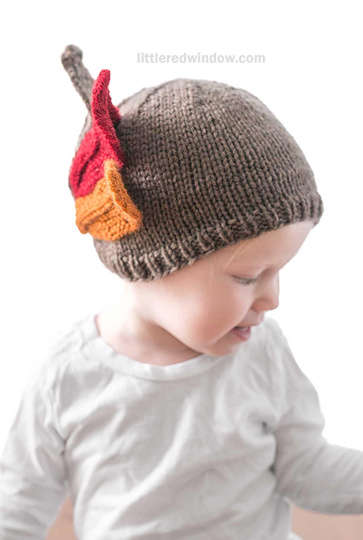 Baby- & Kleinkindmütze „Thanksgiving Truthahn“ – Gestrickt, Warm, Aus Weichem Wollmix, Für Jungen & Mädchen