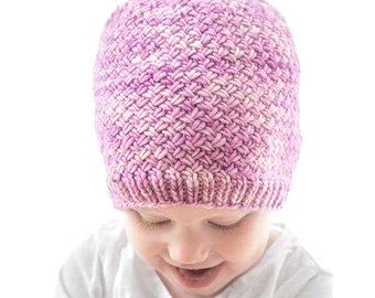 Tiny Basketweave Hat KNITTING PATTERN / Textured Baby Hat / Basketweave Pattern/ Basket Weave / Basketweave Knit / Chunky Knit Hat