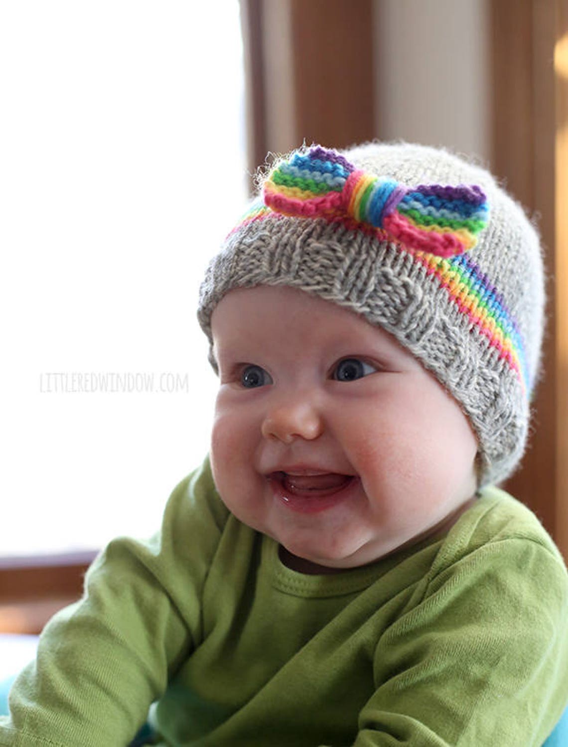 Rainbow Baby Hat KNITTING PATTERN / Knit Rainbow Hat / Rainbow Etsy