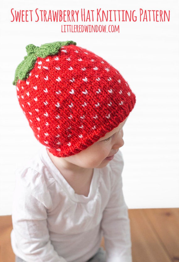 strawberry baby hat