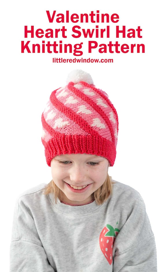 Knitting Pattern Flat Top Wool Hat Straight Needles Child's