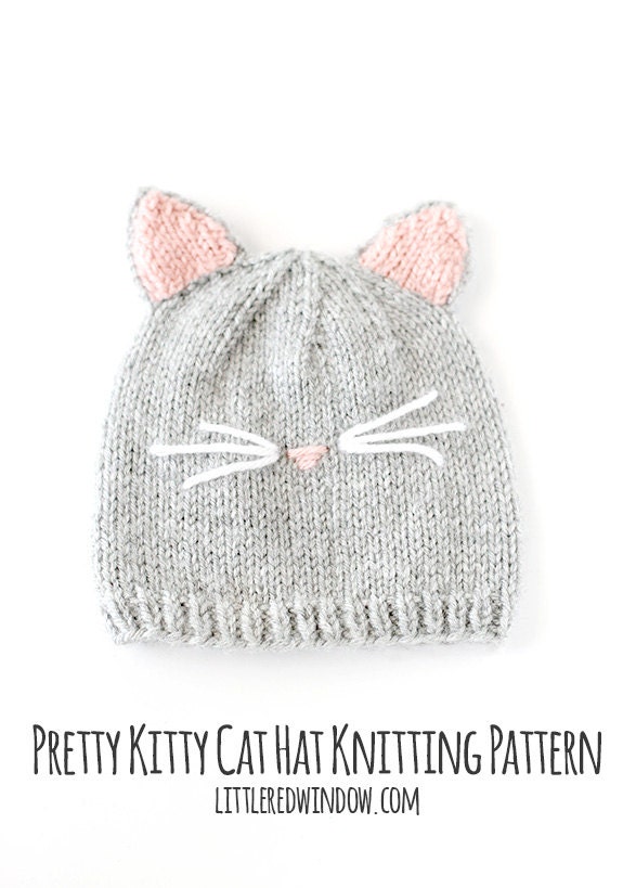 Baby Cat Hat KNITTING PATTERN // Cat Ear Hat Pattern // Baby Etsy UK