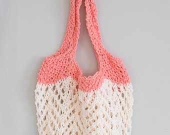 Rambling Market Bag KNITTING PATTERN / Cotton Market Bag Pattern / Produce Bag Knitting Pattern