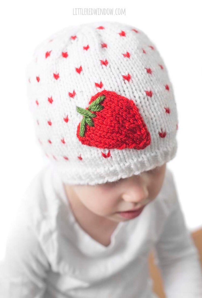 Fresh Strawberry Hat KNITTING PATTERN / Strawberry Pattern / Etsy