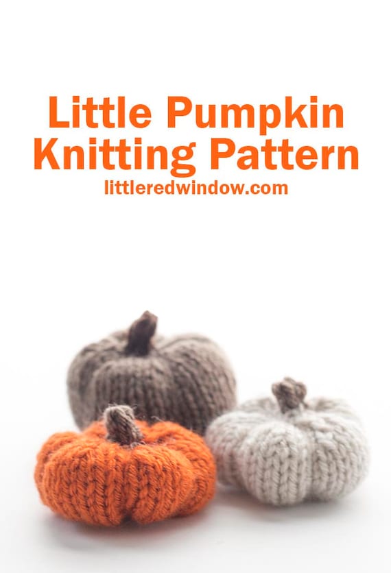 Little Pumpkin KNITTING PATTERN / Knit Pumpkin Pattern / DIY Fall Decor Pattern / Pumpkin Decor Knitting Pattern