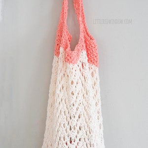 Rambling Market Bag KNITTING PATTERN / Cotton Market Bag Pattern / Produce Bag Knitting Pattern image 2