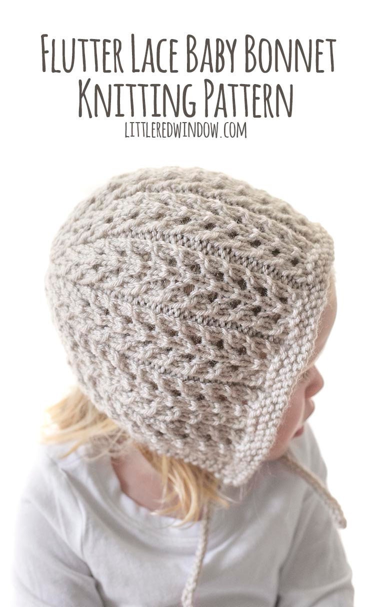 Flutter Lace Bonnet KNITTING PATTERN // Lace Baby Bonnet