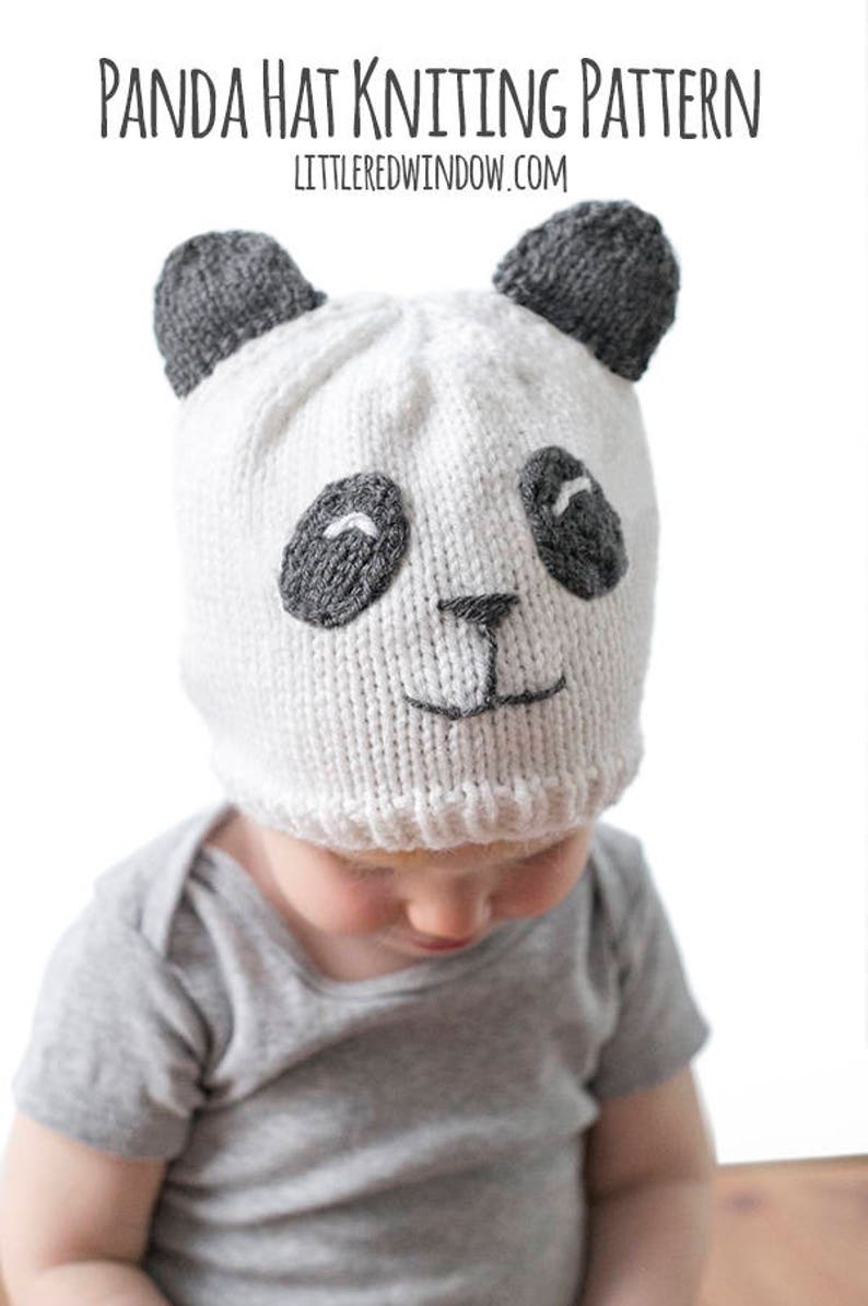 Baby Panda Hat KNITTING PATTERN / Panda Beanie / Panda Baby Etsy