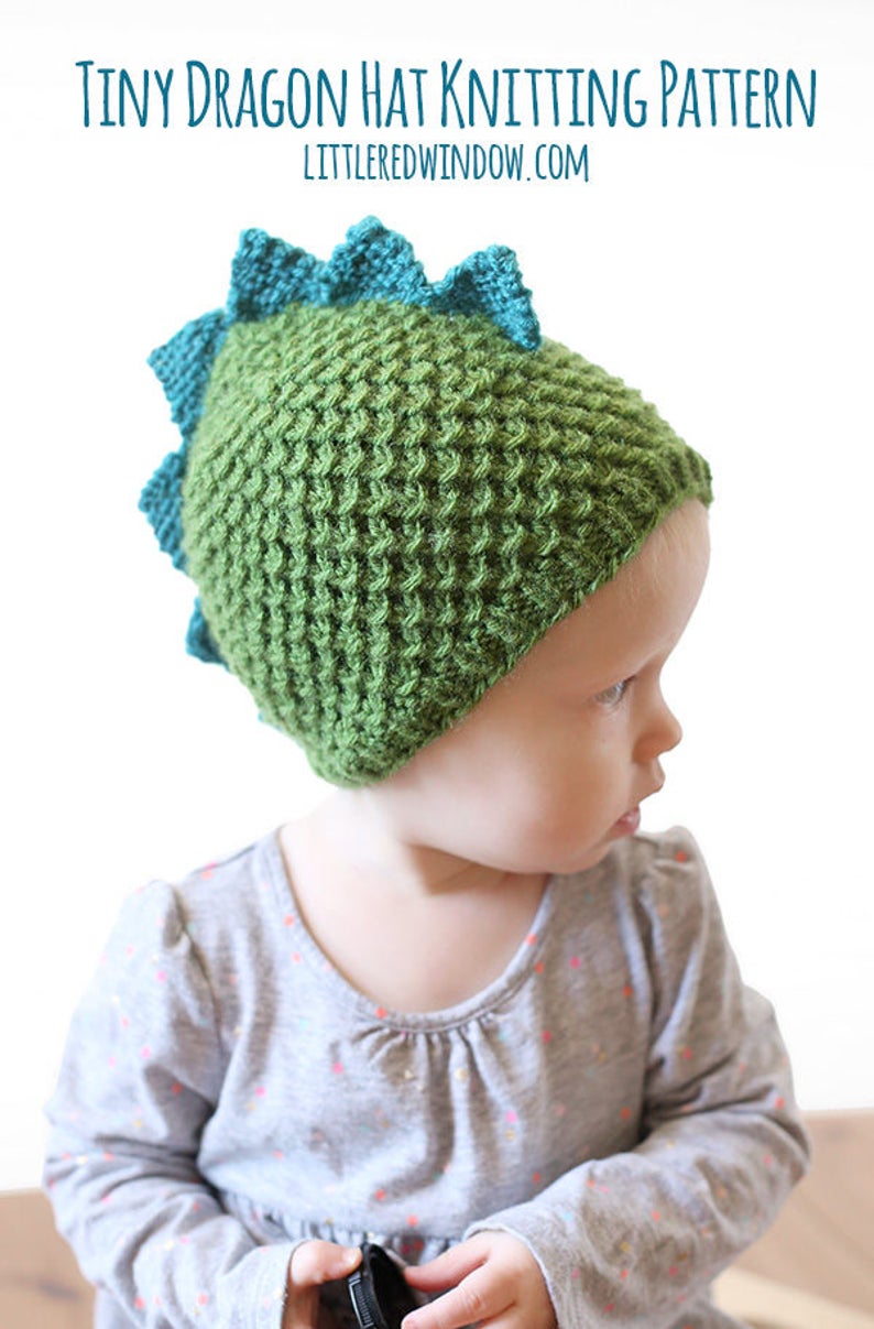 Dragon Hat Pattern Knitting Pattern For Babies And Toddlers Etsy - image 0