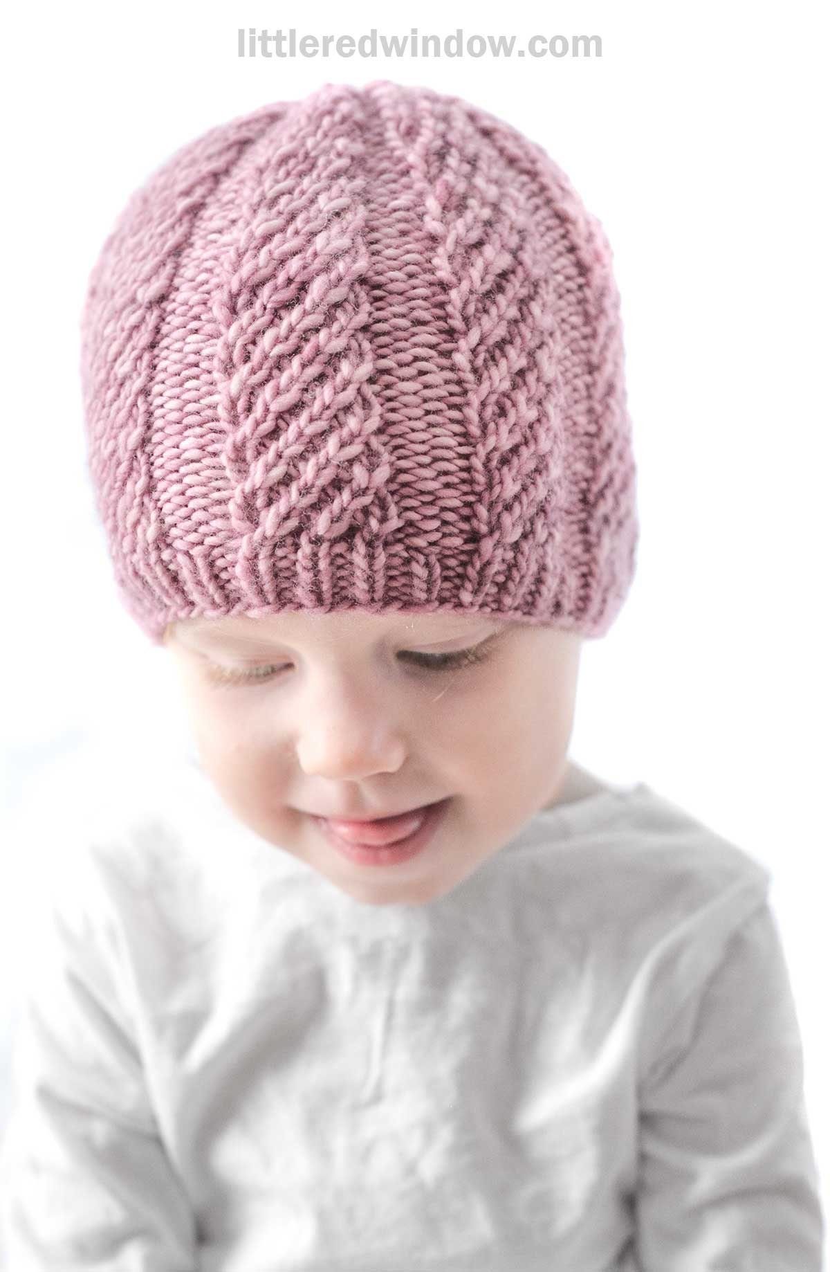 Twisted Rib Hat KNITTING PATTERN / Ribbed Hat Pattern / Ribbed Baby Hat ...