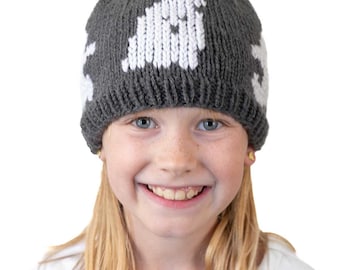 Gentle Ghosts Hat KNITTING PATTERN / Ghost Pattern / Knit Ghost Pattern / Ghost knitting pattern