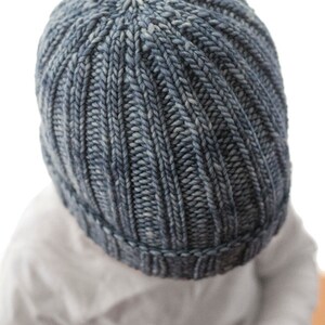 Easy Ribbed Hat KNITTING PATTERN / Ribbed Hat Pattern / Ribbed Baby Hat ...
