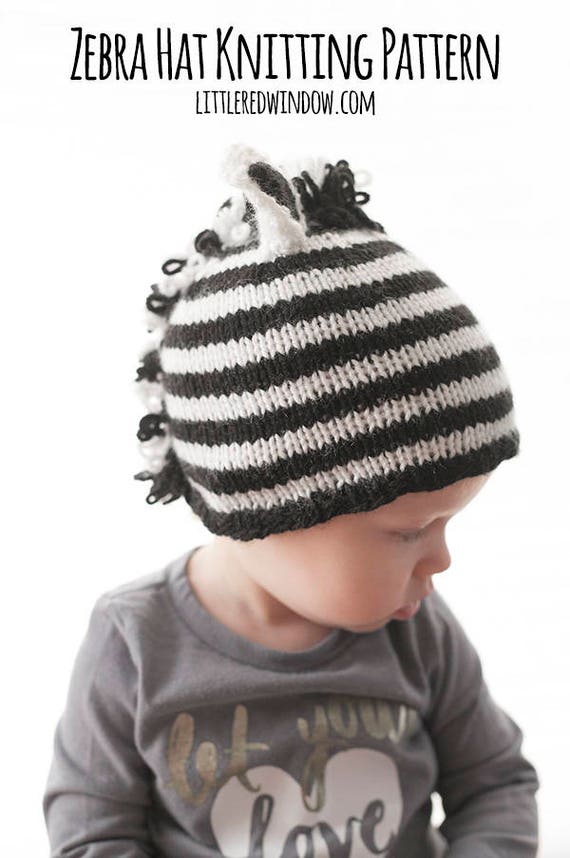 Zebra Hat Knitting Pattern Zebra Pattern Baby Animal Hats Zebra Print Hat Safari Baby Hat Zebra Baby Shower Baby Zebra Costume