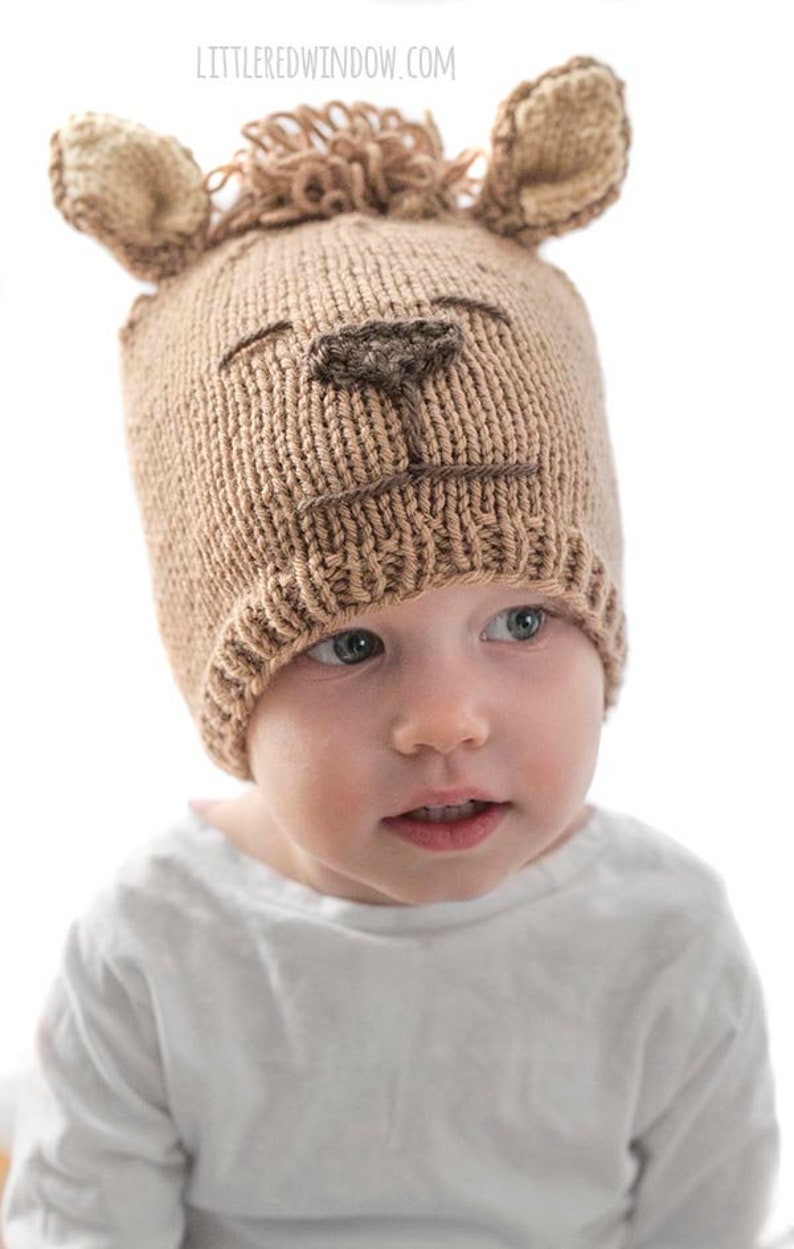 Alpaca Hat KNITTING PATTERN / Alpaca Pattern / Baby Llama Hat / Llama Pattern / Alpaca Baby Hat / Newborn Photo Prop / Knit Alpaca Hat image 5