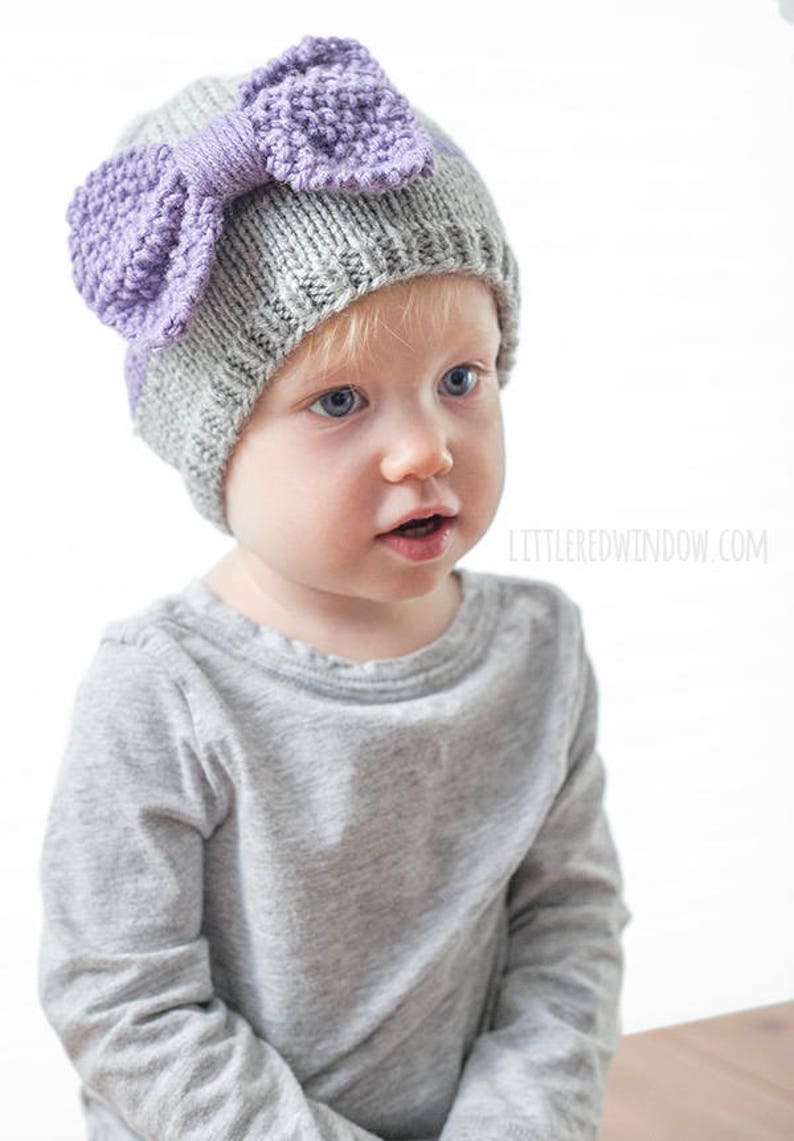 Big Bow Baby Hat KNITTING PATTERN / Big Bows / Newborn Baby Etsy