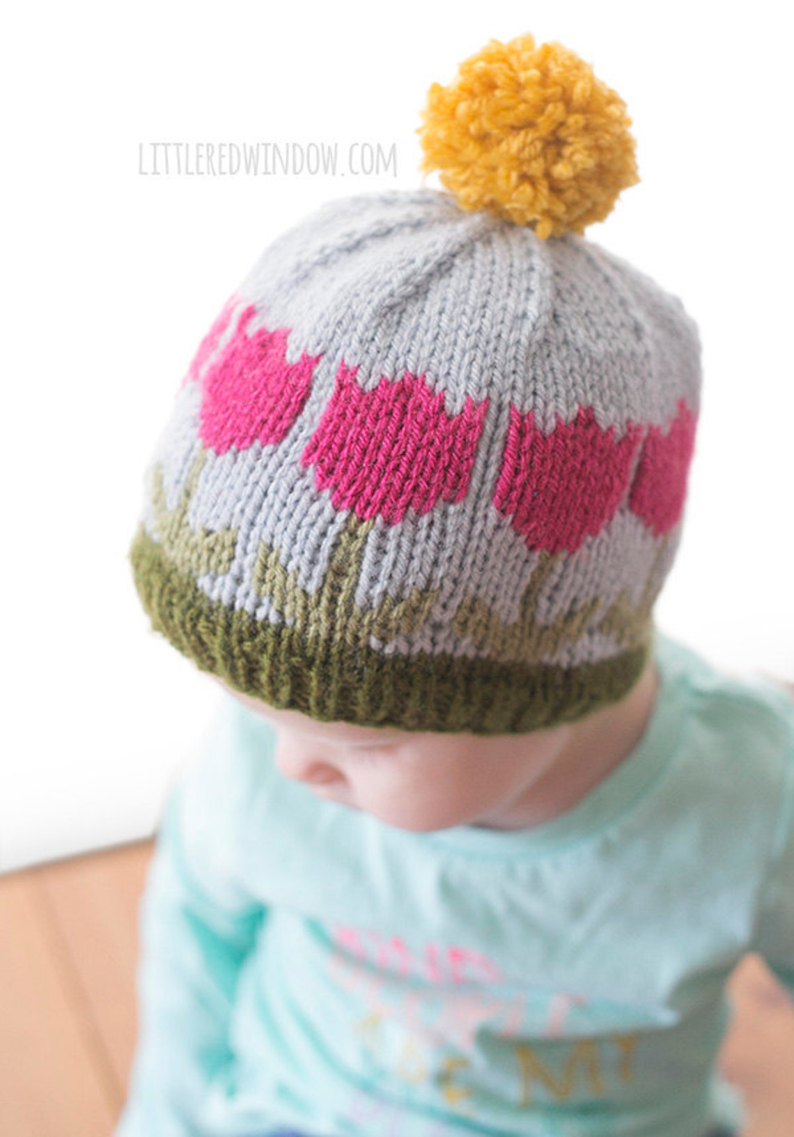 Tulip Hat KNITTING PATTERN / Flower Hat Pattern / Knit Flower Etsy