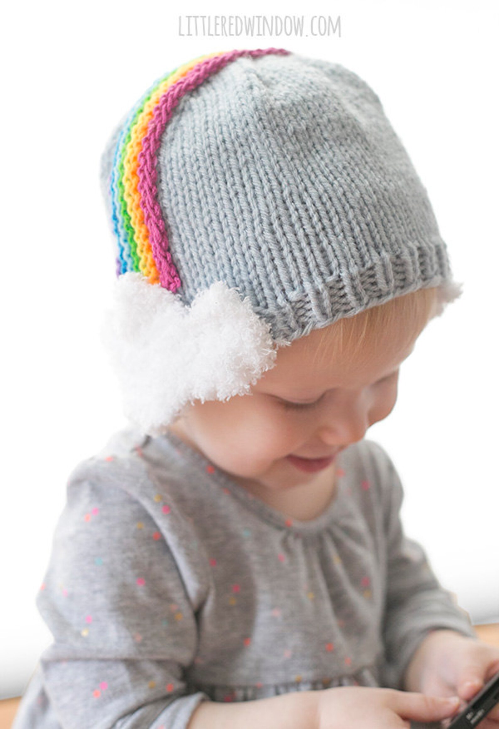 Over the Rainbow Baby Hat KNITTING PATTERN / Knit Rainbow Hat Etsy