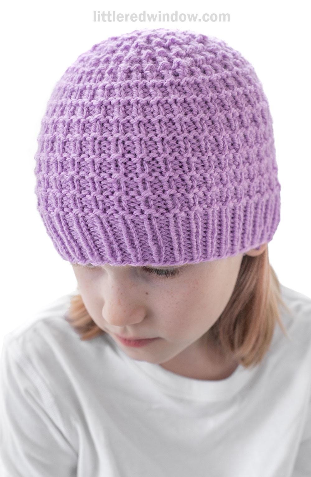 Ribbed Grid Hat KNITTING PATTERN PDF / Easy Textured Downloadable Hat ...
