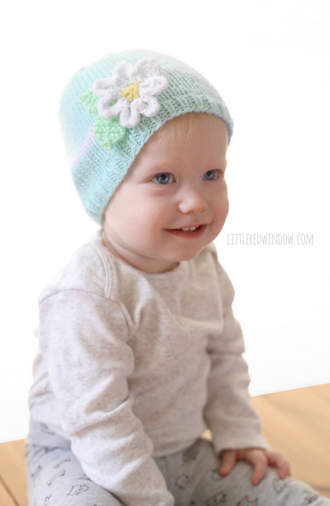 Baby Flower Hat KNITTING PATTERN / Easy Baby Hat Pdf / Spring Etsy