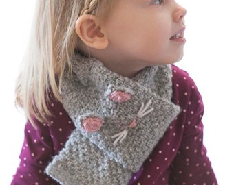 Sciarpa gatto gattino MODELLO DI LAVORO A MAGLIA Modello sciarpa