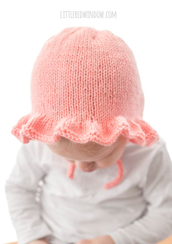 Baby Ruffle Bonnet KNITTING PATTERN // Ruffle Pattern // Knit Baby ...