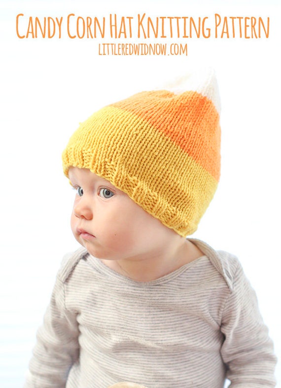 candy corn baby hat