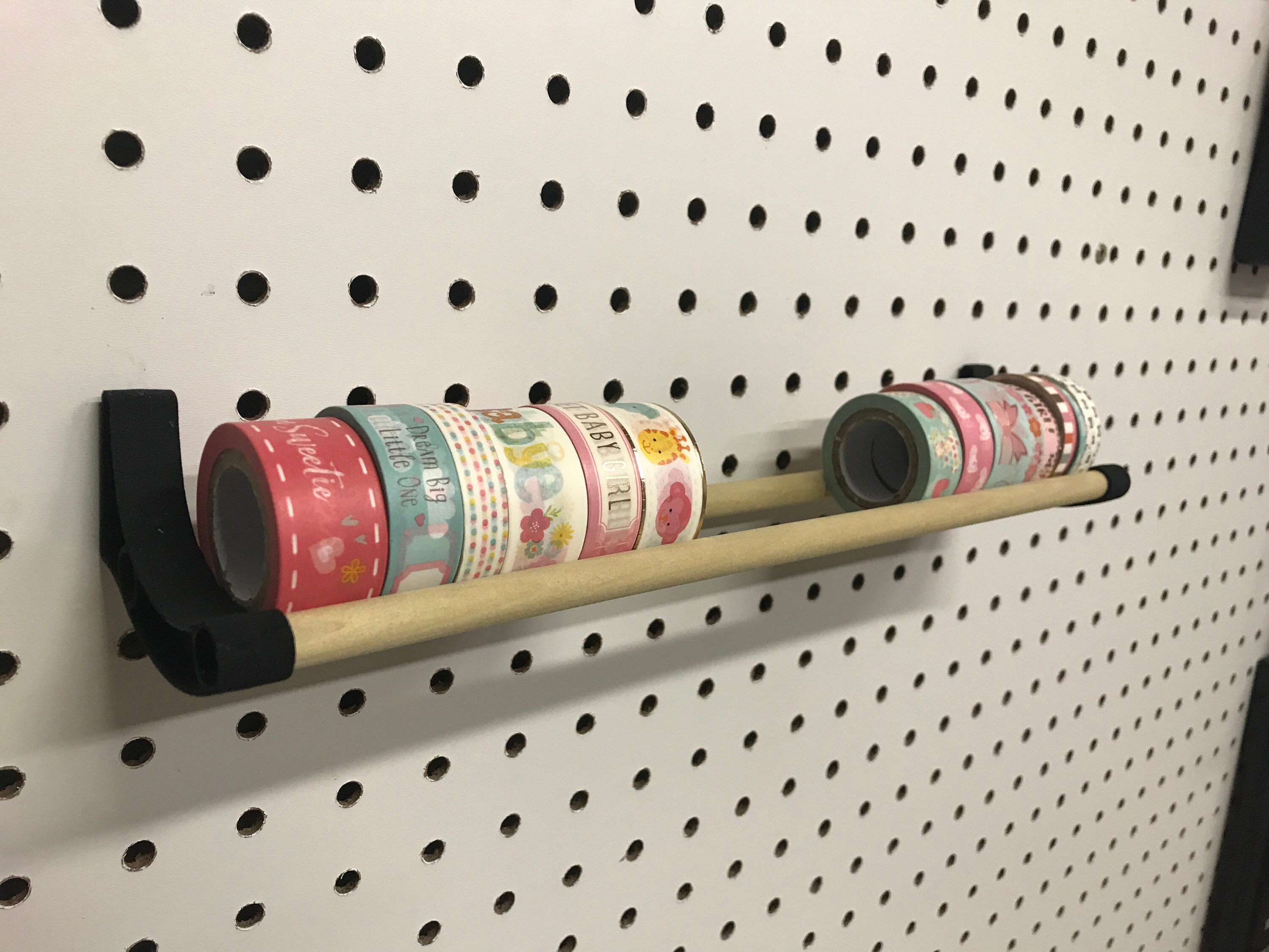 Tape roll spool organizer for pegboard Etsy