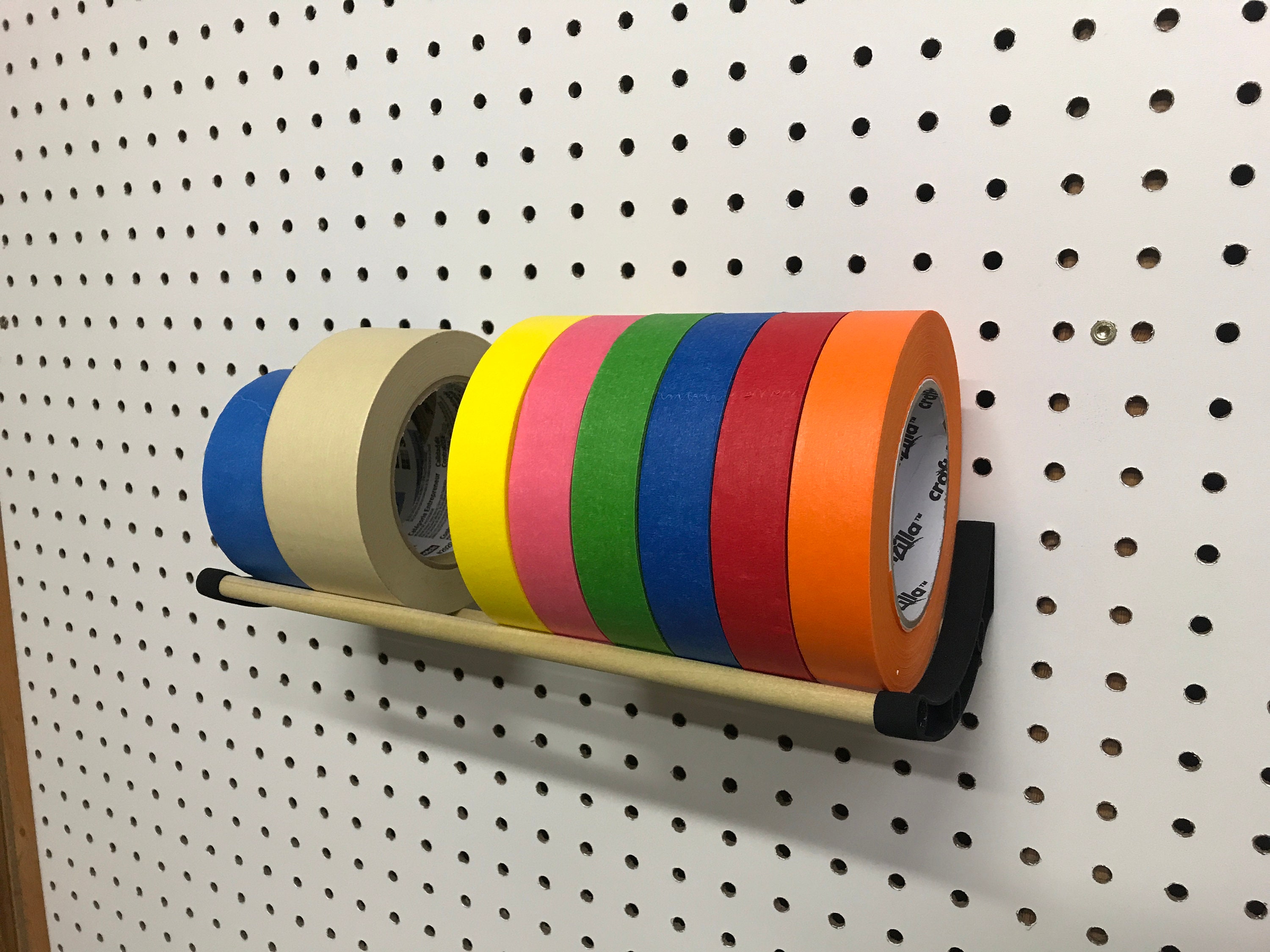 Pegboard tape and roll organizer hooks Etsy