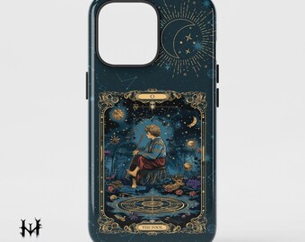 Tarot Phone Case - The Fool Astrology Tarot Carding Phone Cover for iPhone 15 14 13 12 11 Samsung Galaxy S23 S22 S21 S20 Google Pixel