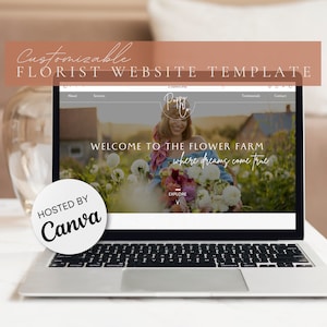 Boho-Floristen-Website-Vorlage | Canva-Website-Vorlage | Homestead-Vorlagen | Agrarbetrieb | Ästhetische Website-Vorlage