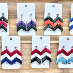 Team Colors or School Spirit Earrings / NFL Team jewelry / MLB earring accessories / College sport earrings