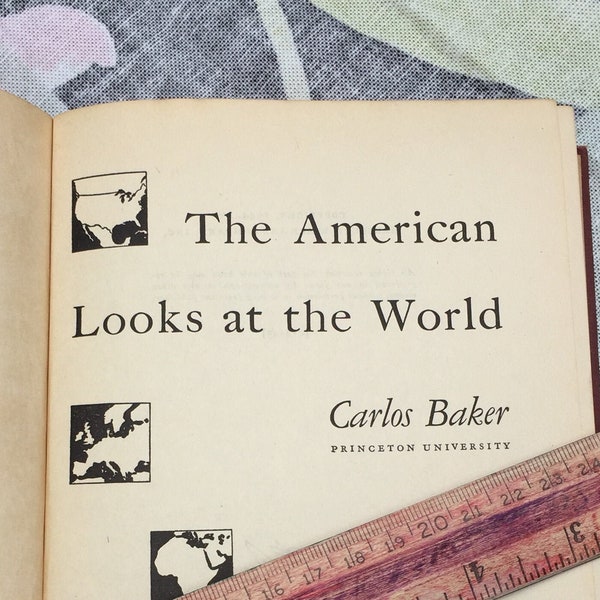 Vtg book American essays 1940s, WEB Du Bois, Pearl Buck, Hemingway, Edith Wharton, Emerson, Tom Wolfe World War 2, edited Carlos Baker