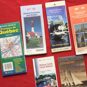 Vtg Landkarte Kanada 90er Jahre, Kanada, Kanada ,Quebec, Atlantikprovinzen, Trent Severn Waterway, Nova Scotia, New Brunswick, PEI, New Brunswick, ONtario, Sideau