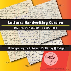 Vtg letras manuscritas cursiva inglés siglo XX EE. UU. Descarga digital, Libro mayor de negocios italiano americano 1900 1930 1970 1980, 13 archivos