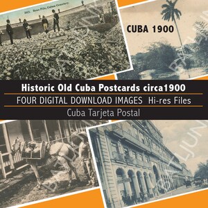 Postal de La Habana Vieja 4 conjunto de imágenes alrededor de 1900 >>descarga digital<< escenas, tarjeta postal, macabro, burro, hotel, mula, cementerio, vendedor de agua