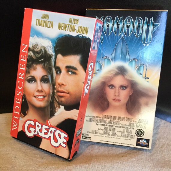 80s Grease & Xanadu VHS Tapes Olivia Newtonjohn Video 90s Etsy