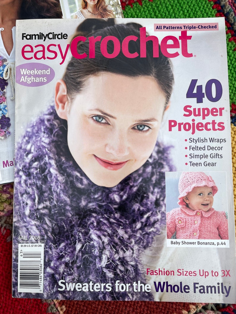 Vtg Crochet Knit Set of 6 How to Books Early 2000s, Pattern