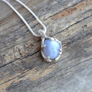 Handmade Ellensburg Blue Gemstone Necklace in Sterling Silver