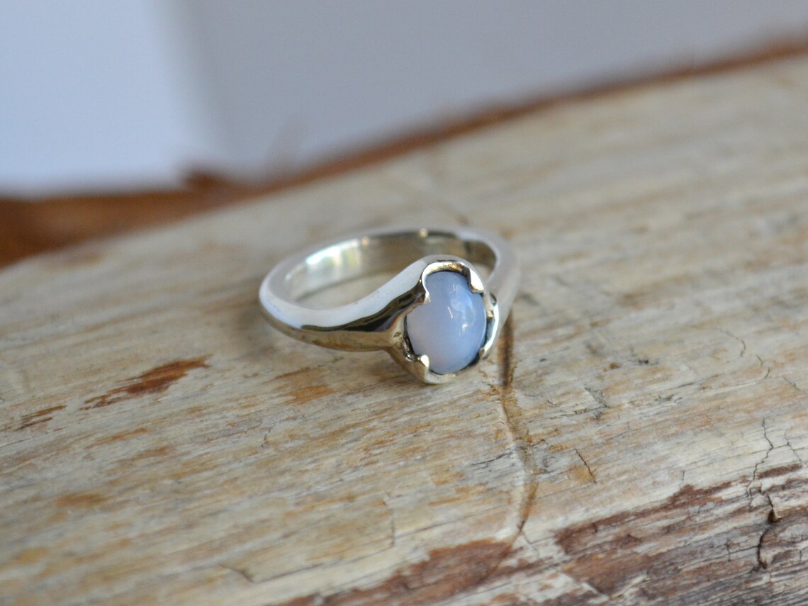 Bright Ellensburg Blue Ring in Sterling Silver, Size 6 1/2 Etsy