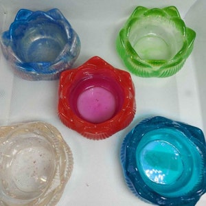 lotus flower tealight candle holder