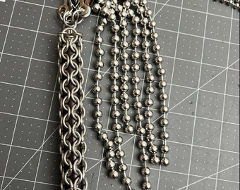 Custom (Cortney) - Large Chain Mail Flogger w/ Chain Falls for electrical play & impact play