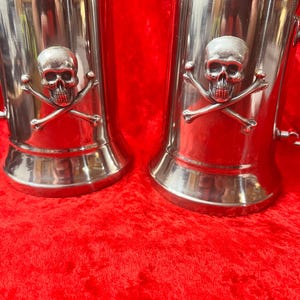 Pirate Tankard  Double Walled Stainless Steel  - #BlackwoodCreations skull and crossbones Renaissance Faire Pirate LARP Wedding Bachelor