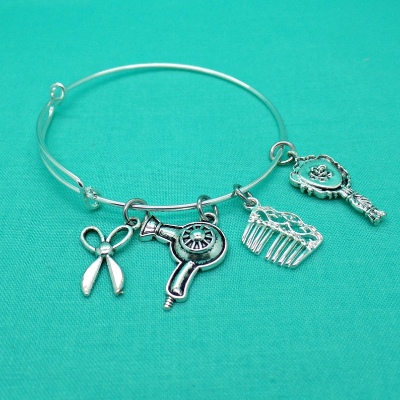 Hair Dresser Gift Hairdresser Gift Beautician Hair Stylist Adjustable Bangle Bracelet Hair Stylist Gift Gift for Hairstylist
