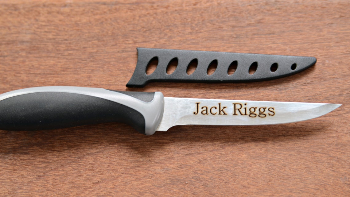 Custom engrave fillet knife with sheath Engraved personalized Etsy