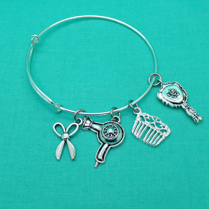 Hair Dresser Gift Hairdresser Gift Beautician Hair Stylist Adjustable Bangle Bracelet Hair Stylist Gift Gift for Hairstylist