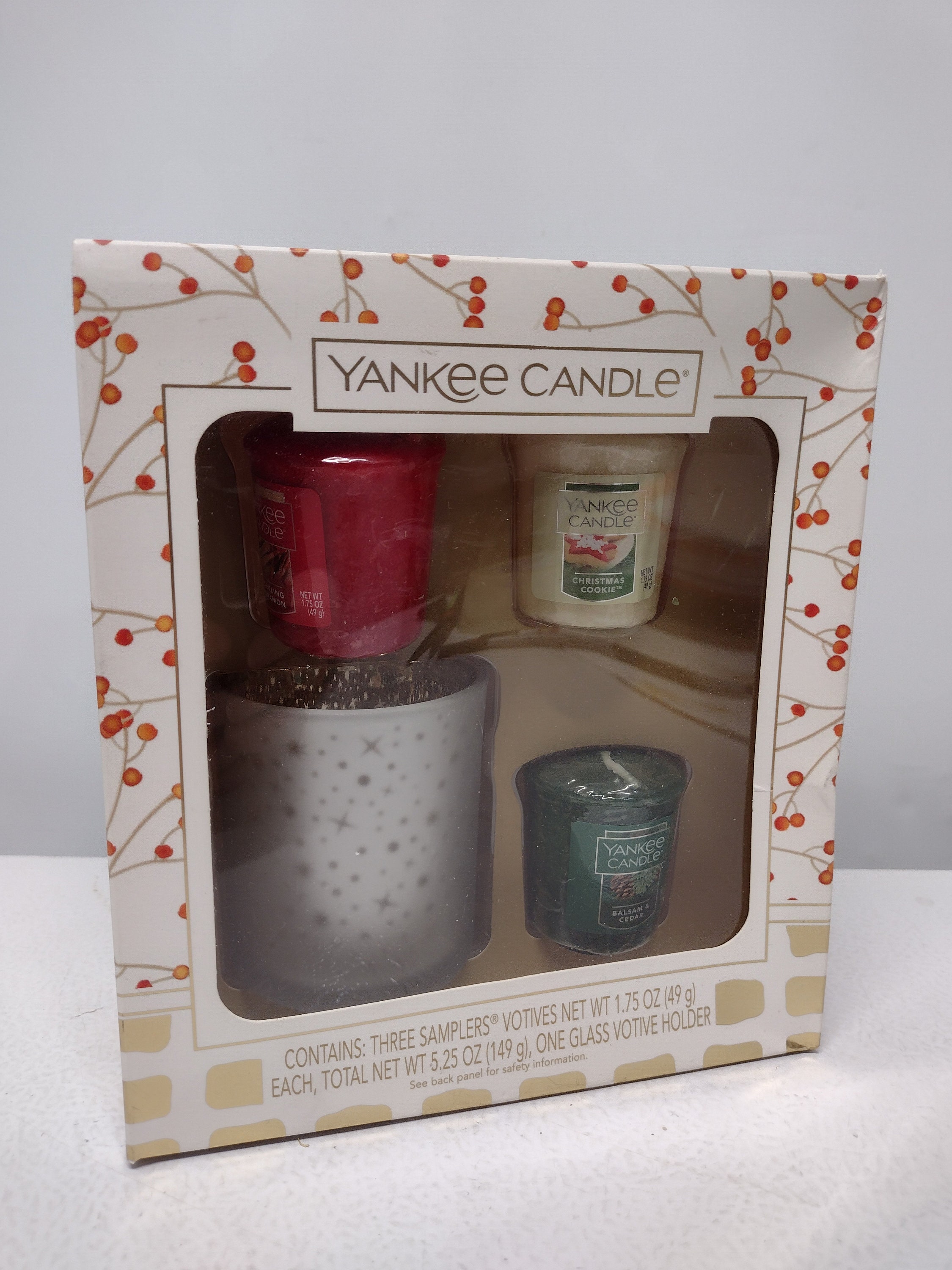 Yankee Candle Christmas Holiday Votive Candle Gift Set 4pc - Etsy